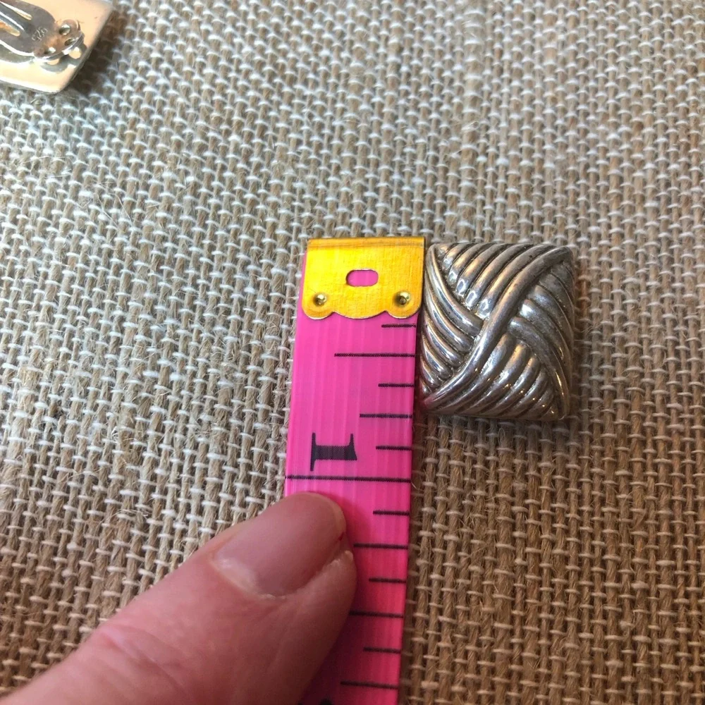 Sterling silver clip earrings - Picture 5 of 5